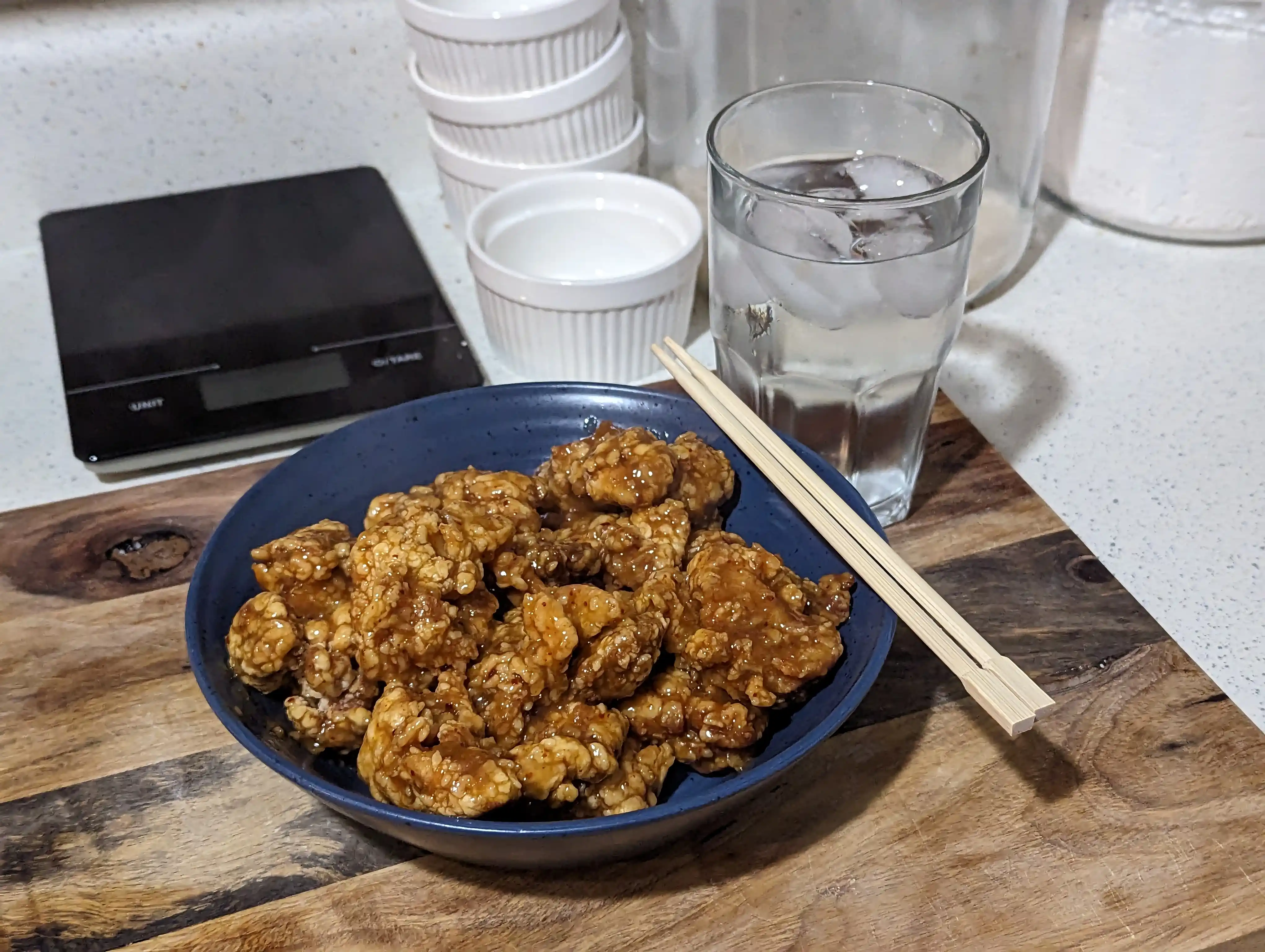 Bowl of General Tso's chicken